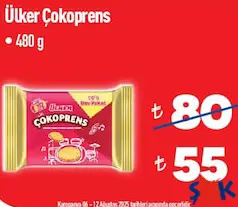 ÜLKER ÇOKOPRENS 480 G fiyat ve kampanya bilgisi